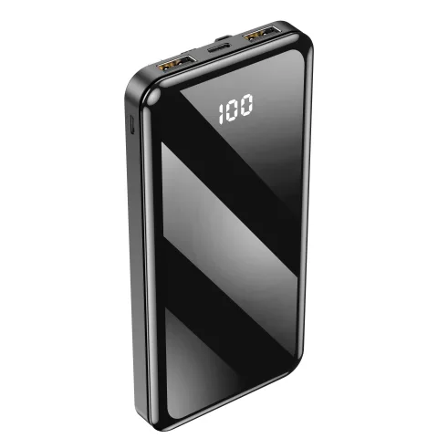 Forever TB-411 ALLin1 10000mAh powerbank – beépített kábelekkel (USB-C + Lightning + microUSB) – fekete