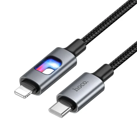 Hoco U144 USB-C – Lightning LED világításos gyorstöltő kábel – PD gyorstöltés Apple készülékekhez