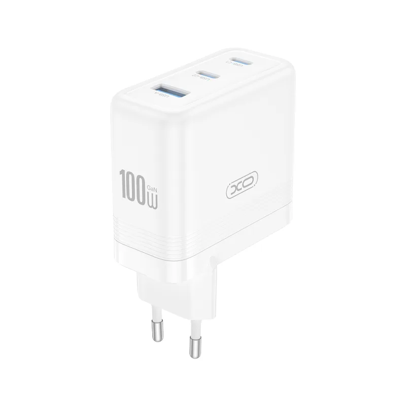 XO CE35 100W – GaN hálózati gyorstöltő 2×USB-C + 1×USB-A csatlakozóval