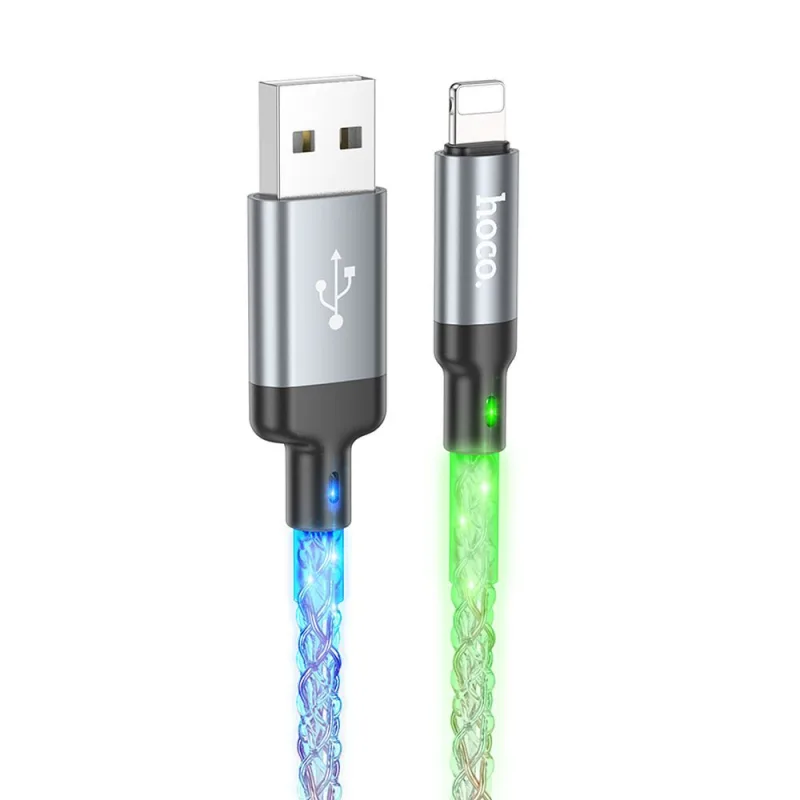 Hoco U112 Shine USB-A – Lightning kábel – gyorstöltéshez és adatátvitelhez, 1 méter